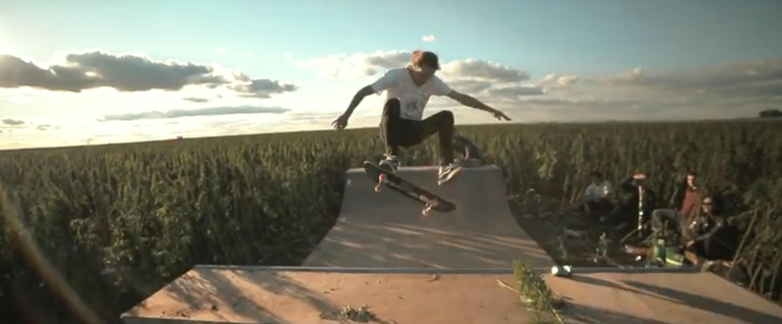 WATCH: These Guys Built A Half Pipe In The Middle Of A Sea Of Weed