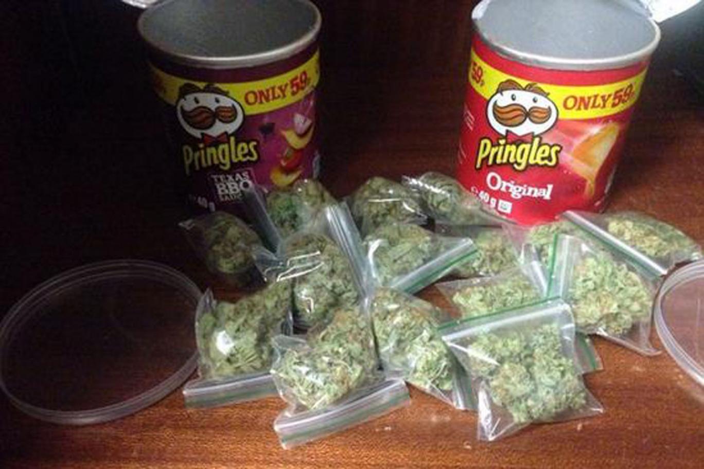 15 Bags Of Weed Found Stuffed Inside Pringles Cans On A Playground